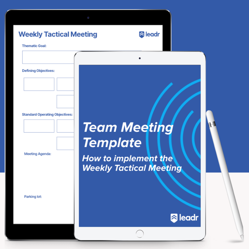 Team Meeting Template Patrick Lencioni's Weekly Tactical Meeting